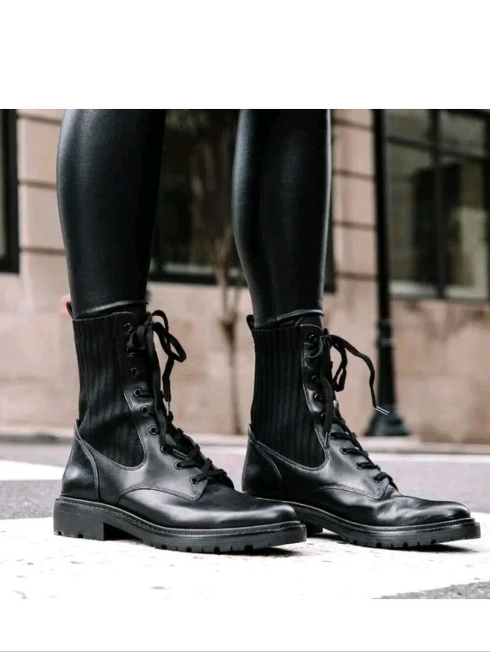 Sam Edelman Black Lydell Combat Boot 7.5